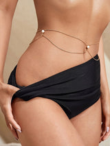 AU Local Multilayer Body Belly Jewellery Adjustable Waist Chain Pearl Body Chain-0