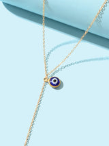 Evil Eye Charm Gold Sexy Body Chain Crossover Thin Bra Waist Belly Body Jewelry-3