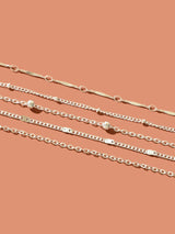 5 pcs Layered Multiple Silver Chain Stackable Anklets Beach Foot Jewellery-4